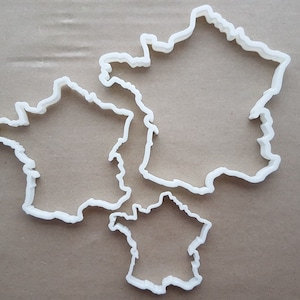 França Mapa do país Atlas Forma Cortador de biscoitos Massa Biscoito Massa Fondant Afiado Estêncil Contorno Francês