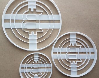 BitcoinGold BTG Crypto Bitcoin Gold Shape Cookie Cutter Fondant Sharp Stencil Currency Money Virtual Electronic Cash Cryptocurrency
