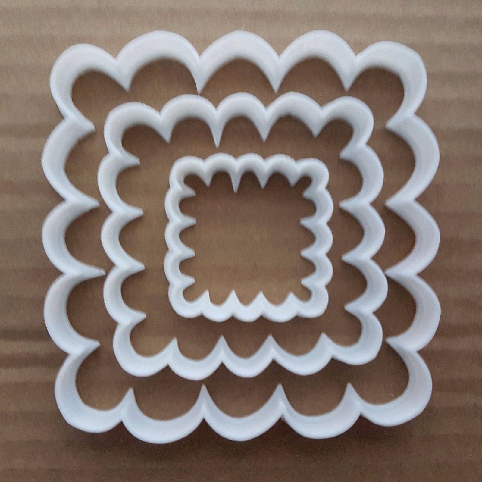 Square Bubble Fluffy Shape Cookie Cutter Dough Biscuit Pastry Fondant Sharp