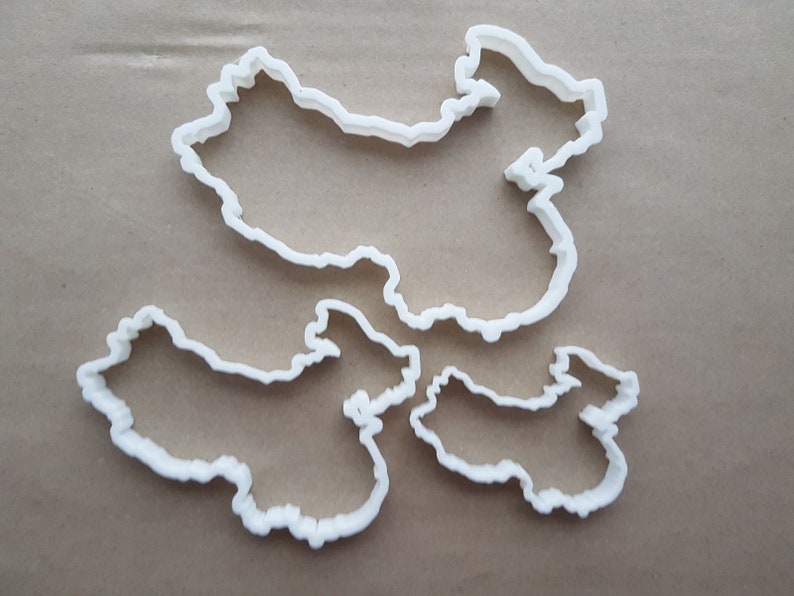 China Country Map Chinese Shape Cookie Cutter Dough Biscuit Pastry Fondant Sharp Stencil Outline Atlas
