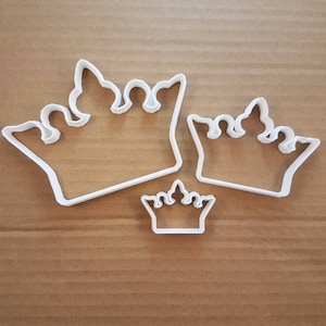 Crown King Royal Monarch Shape Cookie Cutter Dough Biscuit Pastry Fondant Sharp Stencil Queen Tiara Princess Jewel Gems