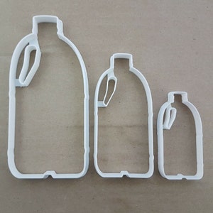 Milk Bottle Plastic Shape Cookie Cutter Dough Biscuit Pastry Fondant Stamp Stencil Sharp Cow Drink