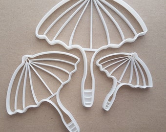 Paraguas parasol forma galleta cortador masa galleta pastelería Fondant sharp Stencil Victorian Beach Brolly Rain