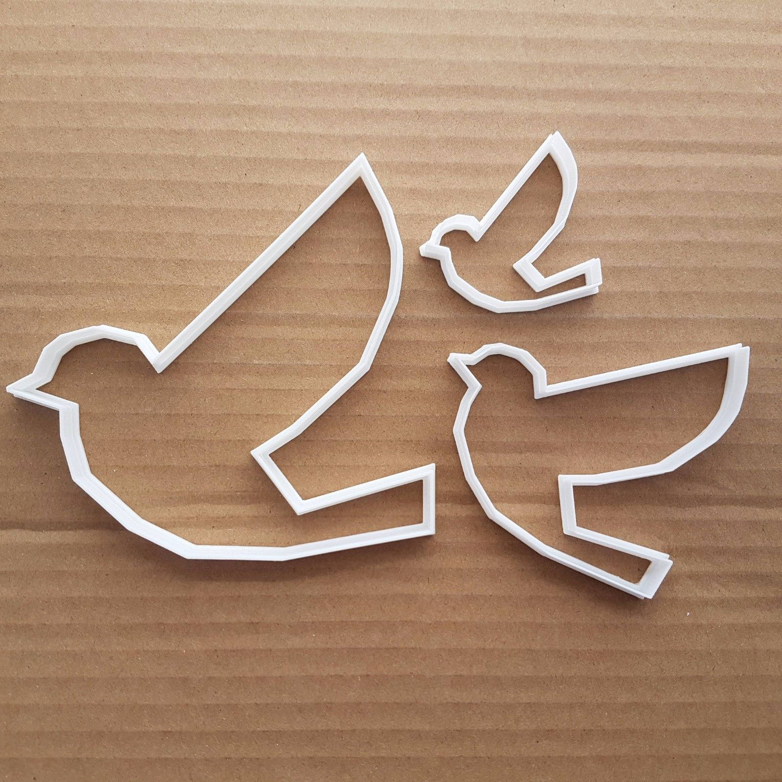 Bird Flying Dove Budgie Shape Cookie Cutter Dough Biscuit Pastry Fondant Sharp