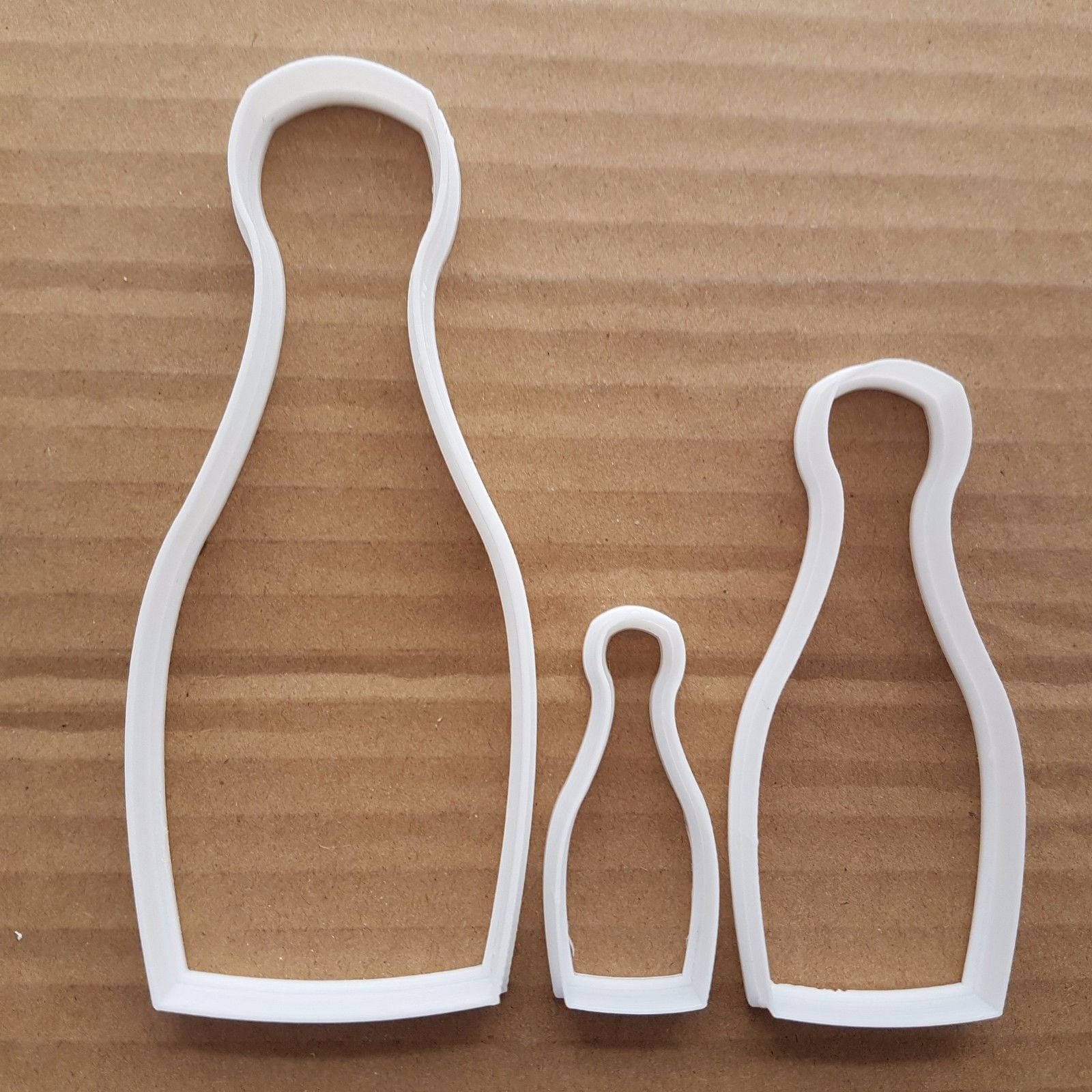Bowling Pin Skittles Shape Cookie Cutter Dough Biscuit Pastry Fondant Sharp