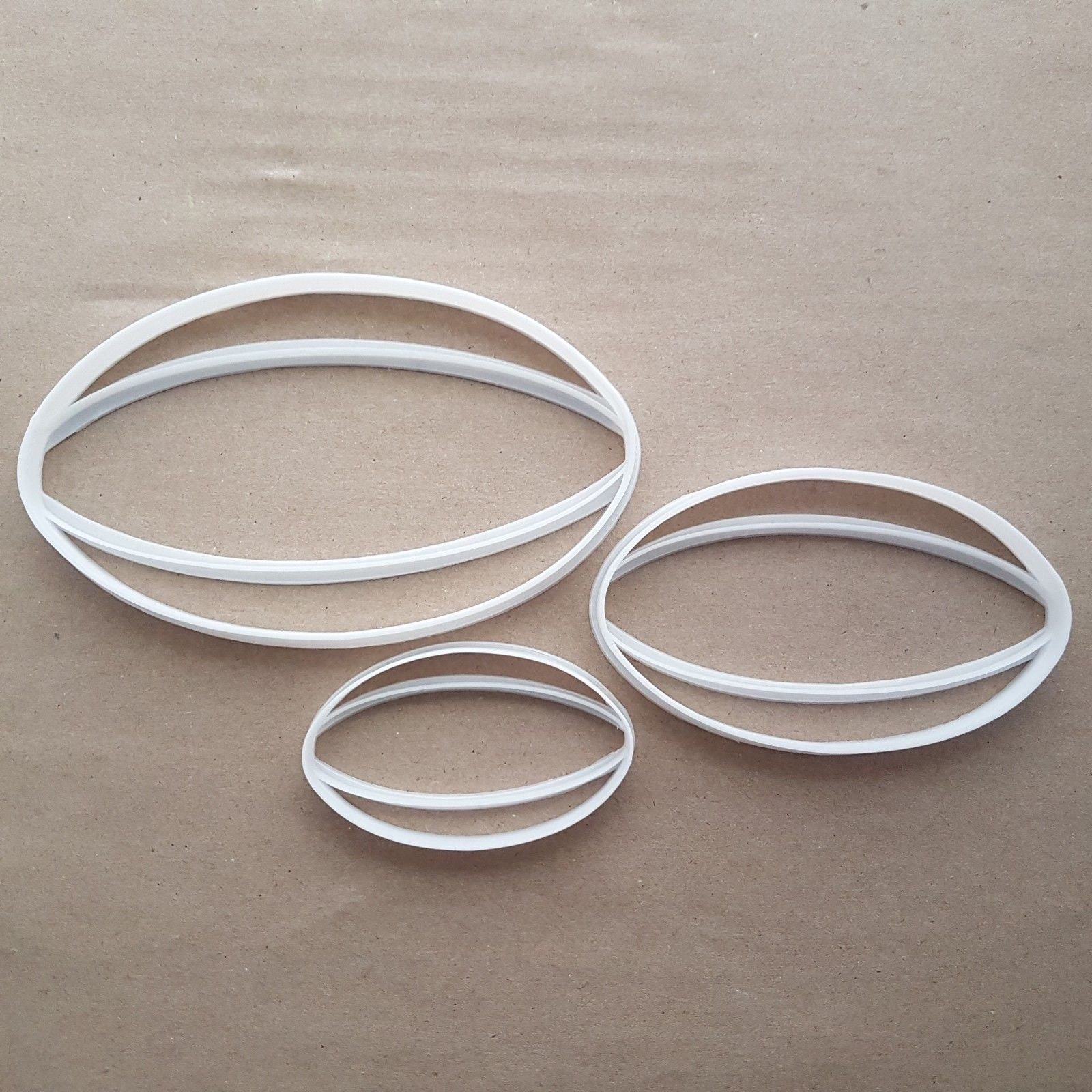 Rugby Ball Sport Play Shape Cookie Cutter Dough Biscuit Pastry Fondant Sharp