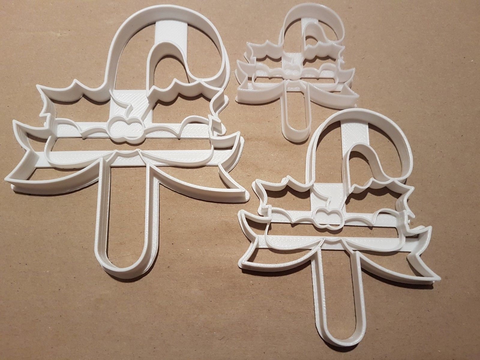 Candy Cane Santa Hat Christmas Shape Cookie Cutter Dough Biscuit Fondant Stamp