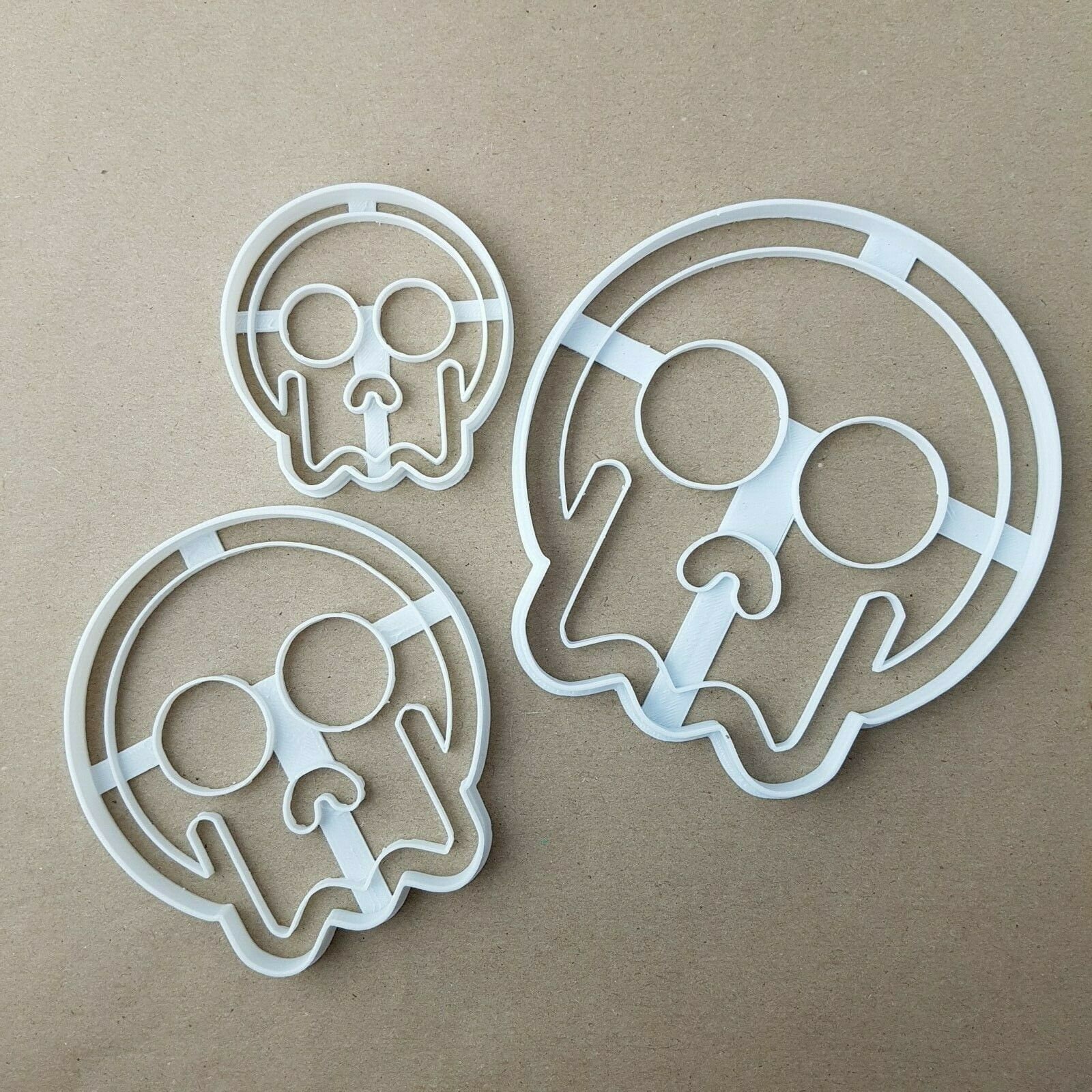 Halloween Skull Happy Shape Cookie Cutter Dough Biscuit Pastry Fondant Stamp