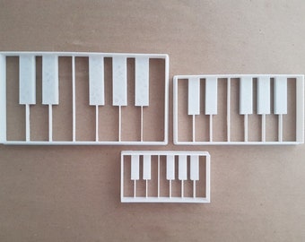 Keyboard Piano Instrument Shape Cookie Cutter Dough Biscuit Pastry Fondant Stamp Stencil Sharp Music Musical Xylophone Notes