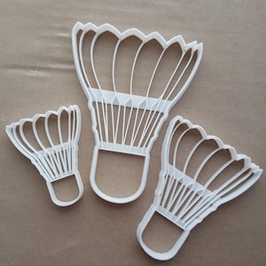 Shuttlecock Badminton Sport Shape Cookie Cutter Dough Biscuit Fondant Sharp Stencil Game Court