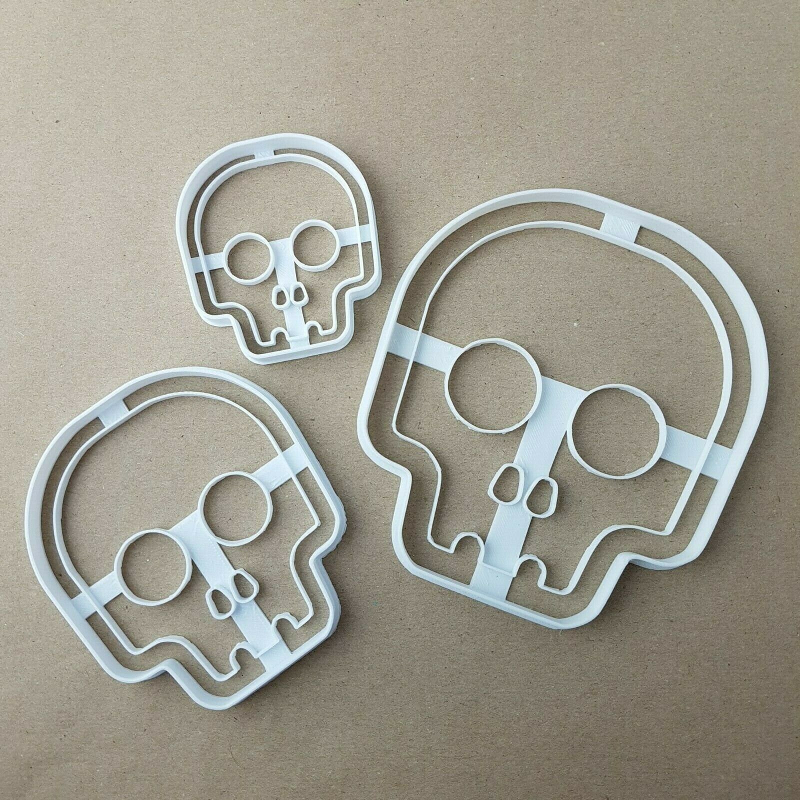 Skull Halloween Spooky Shape Cookie Cutter Dough Biscuit Pastry Fondant Stamp