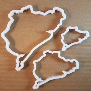 Nuerburgring Kaart Race Car Shape Cookie Cutter Dough Biscuit Pastry Fondant Sharp Ring Racetrack Track Stencil Duitsland Racing Sport