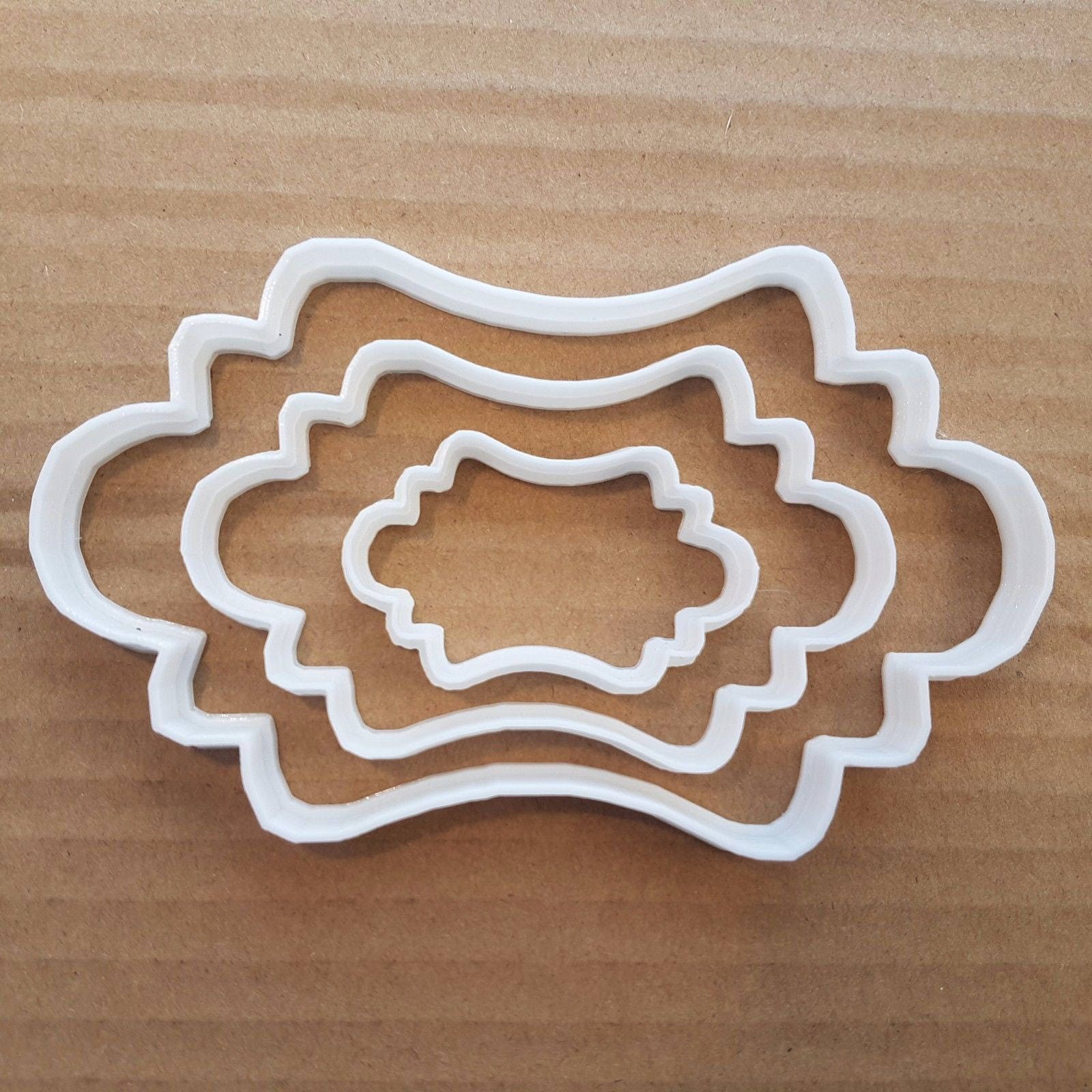 Plaque Mirror Plate Panel Shape Cookie Cutter Dough Biscuit Pastry Stencil Sharp
