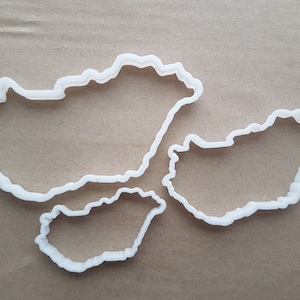 Hungria Mapa do país Formato Cortador de biscoitos Massa Biscoito Massa Fondant Stencil afiado Atlas húngaro Contorno