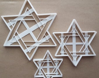Star Of David Hebrew Shield Judaism Shape Cookie Cutter Dough Fondant Sharp Stencil Religious Religion Spiritual