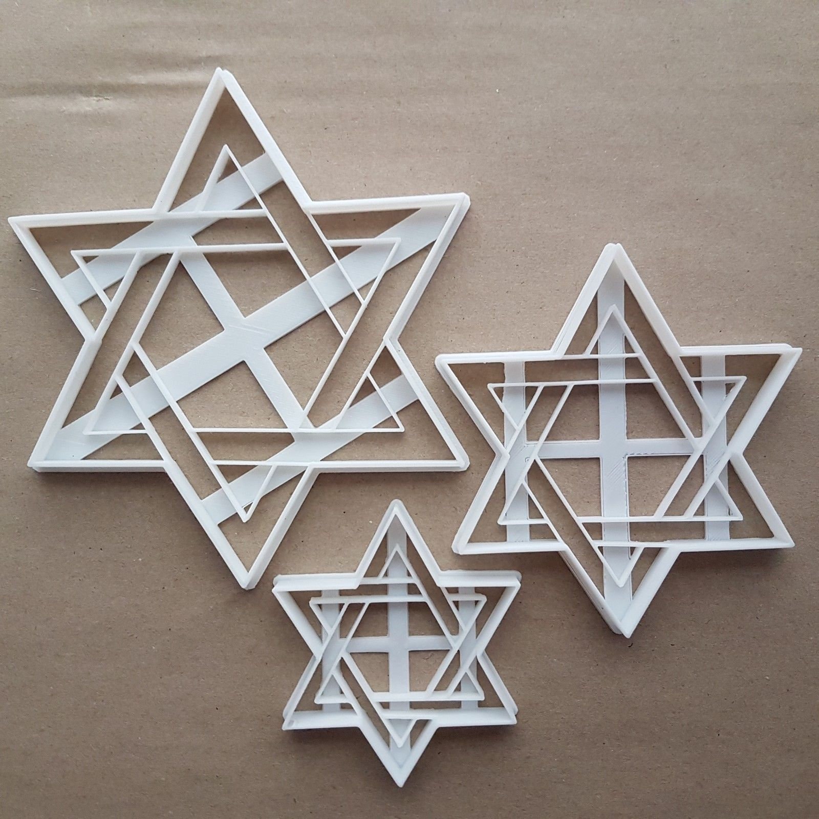 Star Of David Hebrew Shield Judaism Shape Cookie Cutter Dough Fondant Sharp