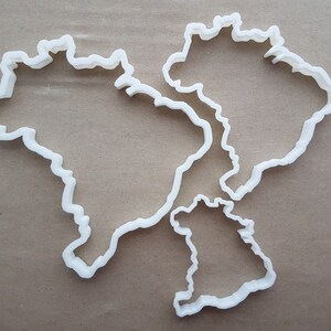 Brasil Mapa do País Formato Cortador de Biscoitos Massa Biscoito Massa Fondant Stencil Afiado Atlas Brasileiro Contorno Brasília