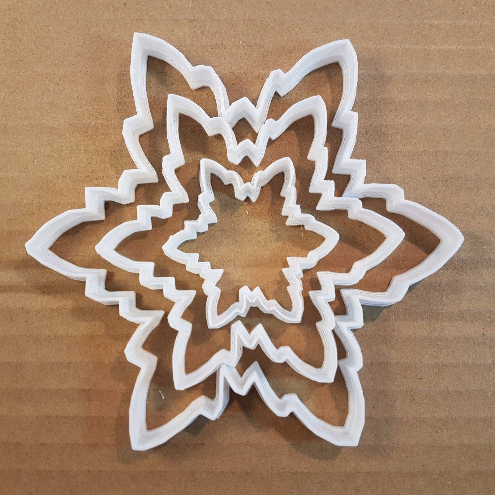 Snowflake Cookie Cutter Shape Pastry Stencil Biscuit Xmas Winter Glaçon Sharp