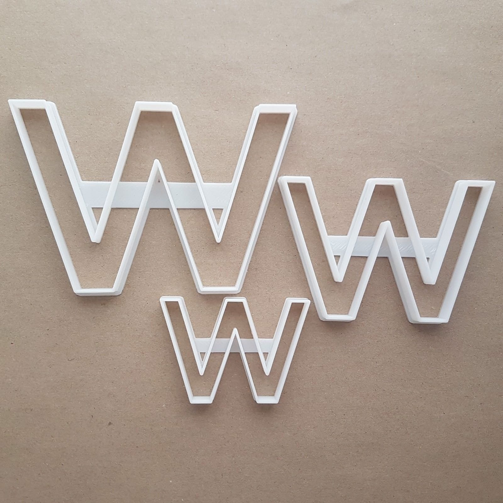 Alphabet Letter W Lower Shape Cookie Cutter Dough Biscuit Pastry Fondant Sharp