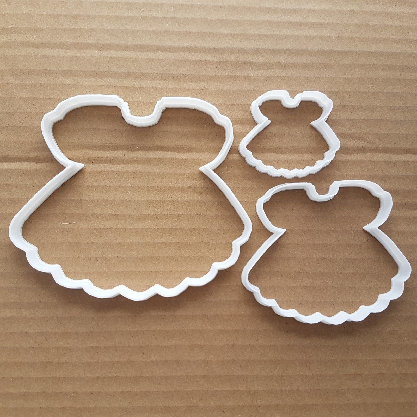 Dress Gown Skirt Lady Woman Shape Cookie Cutter Dough Biscuit Pastry Stencil
