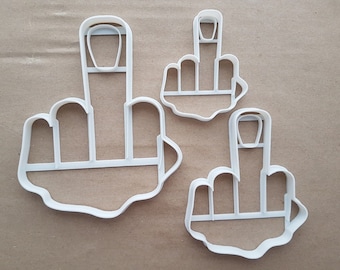 Middle Finger Swear Sign Shape Cookie Cutter Dough Biscuit Pastry Fondant Sharp Stencil
