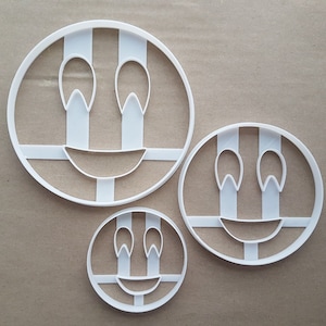 Emoji Smile Happy Face Shape Cookie Cutter Dough Biscuit Pastry Fondant Sharp Stencil Emoticon Symbol