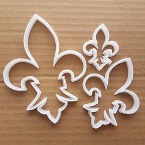 Fleur De Lys Lily Symbol Shape Cookie Cutter Dough Biscuit Pastry Fondant Sharp Stencil Floral Upholstery Pattern Flower