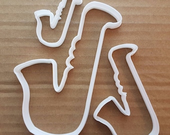 Saxophone Instrument Shape Cookie Cutter Dough Biscuit Pastry Fondant Sharp Stencil Musical Music Brass