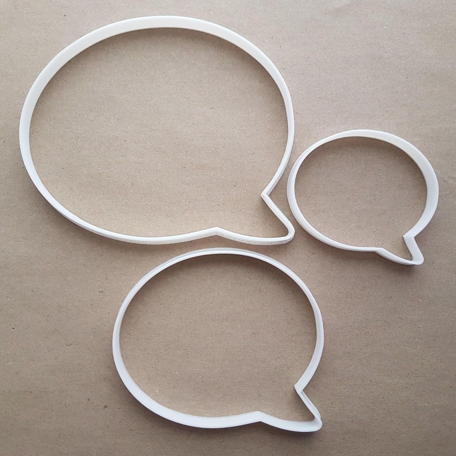 Speech Bubble Thought Shape Cookie Cutter Dough Biscuit Pastry Fondant Sharp