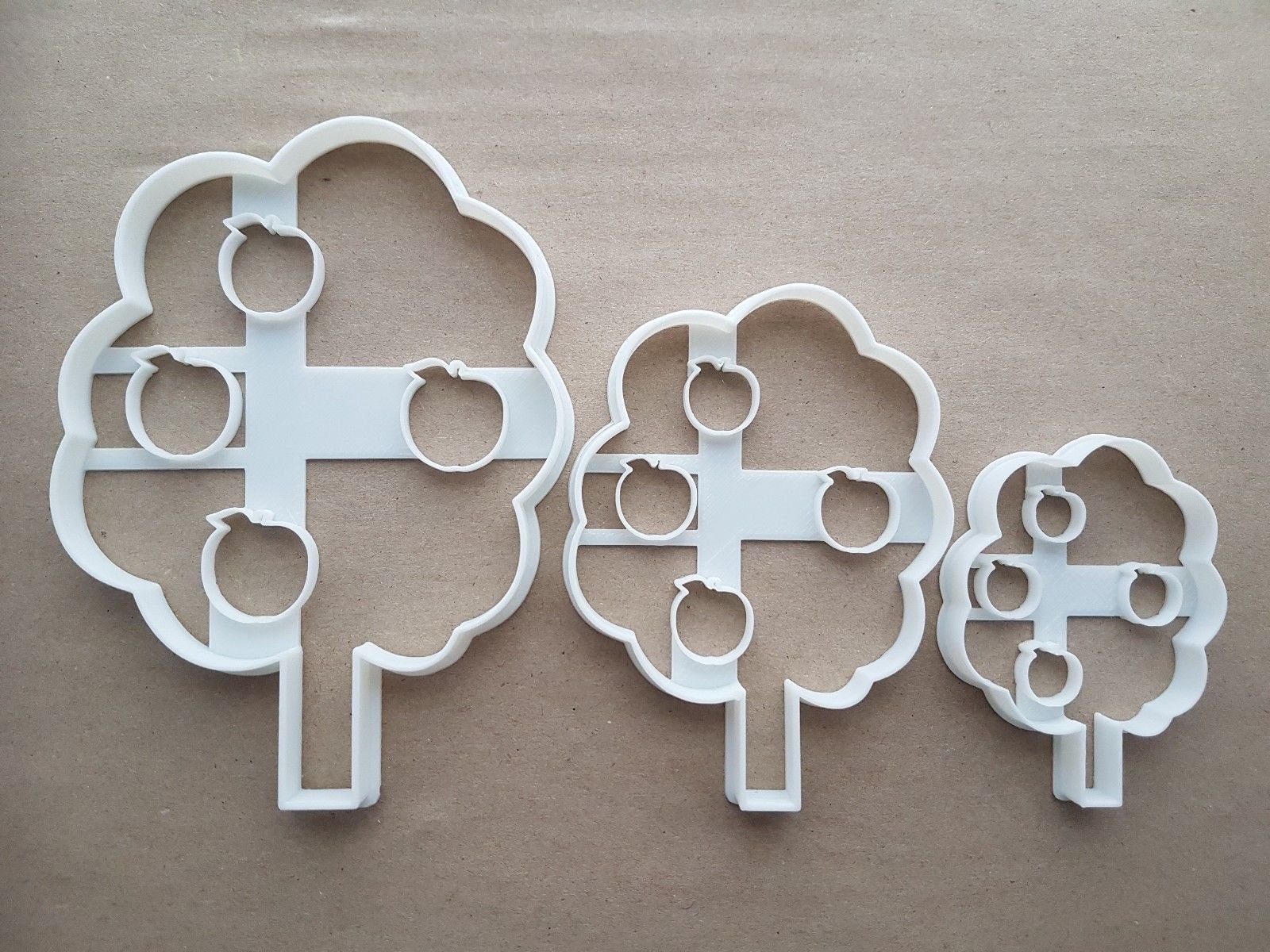 Apple Tree Plant Fruit Shape Cookie Cutter Dough Biscuit Pastry Fondant Sharp