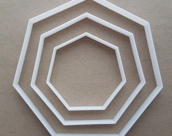 Heptagon Seven Side Polygon Shape Cookie Cutter Dough Biscuit Fondant Sharp Stencil Basic Maths Mathematics 7 Sided