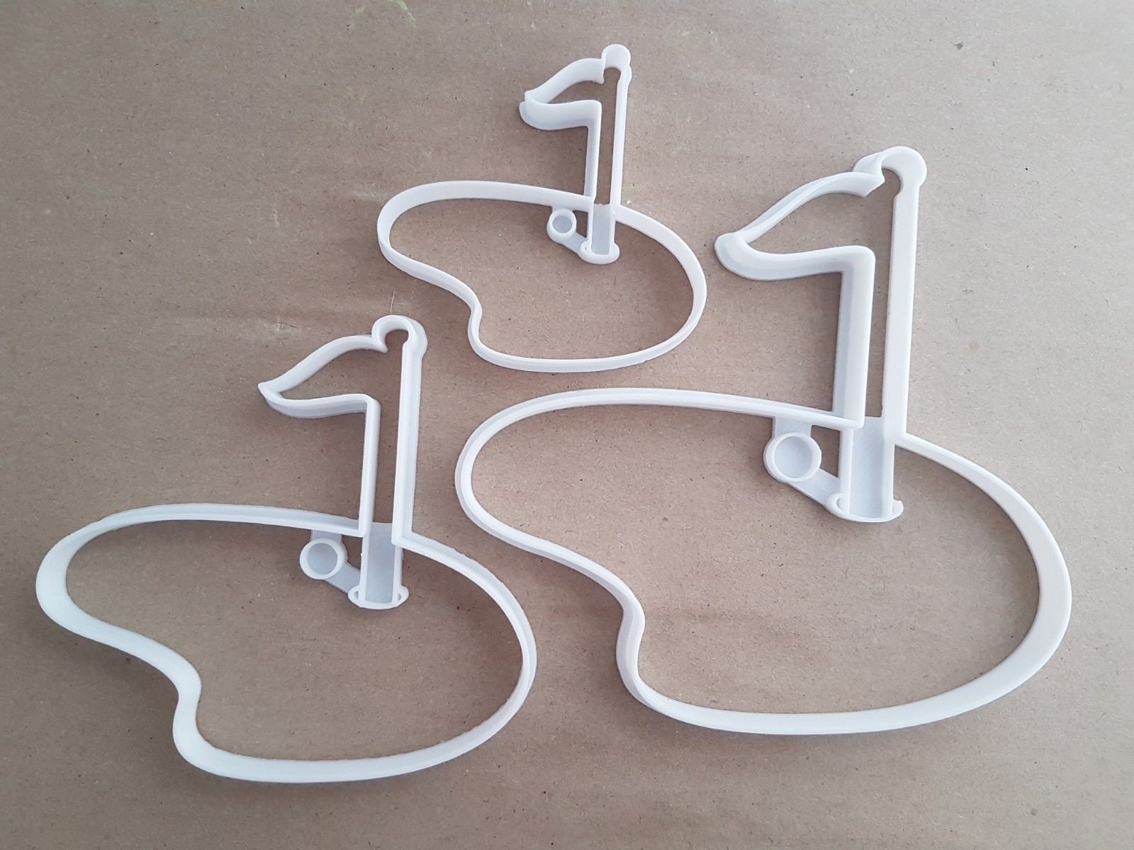 Golf Put Flag Sport Green Shape Cookie Cutter Dough Biscuit Pastry Fondant Stamp