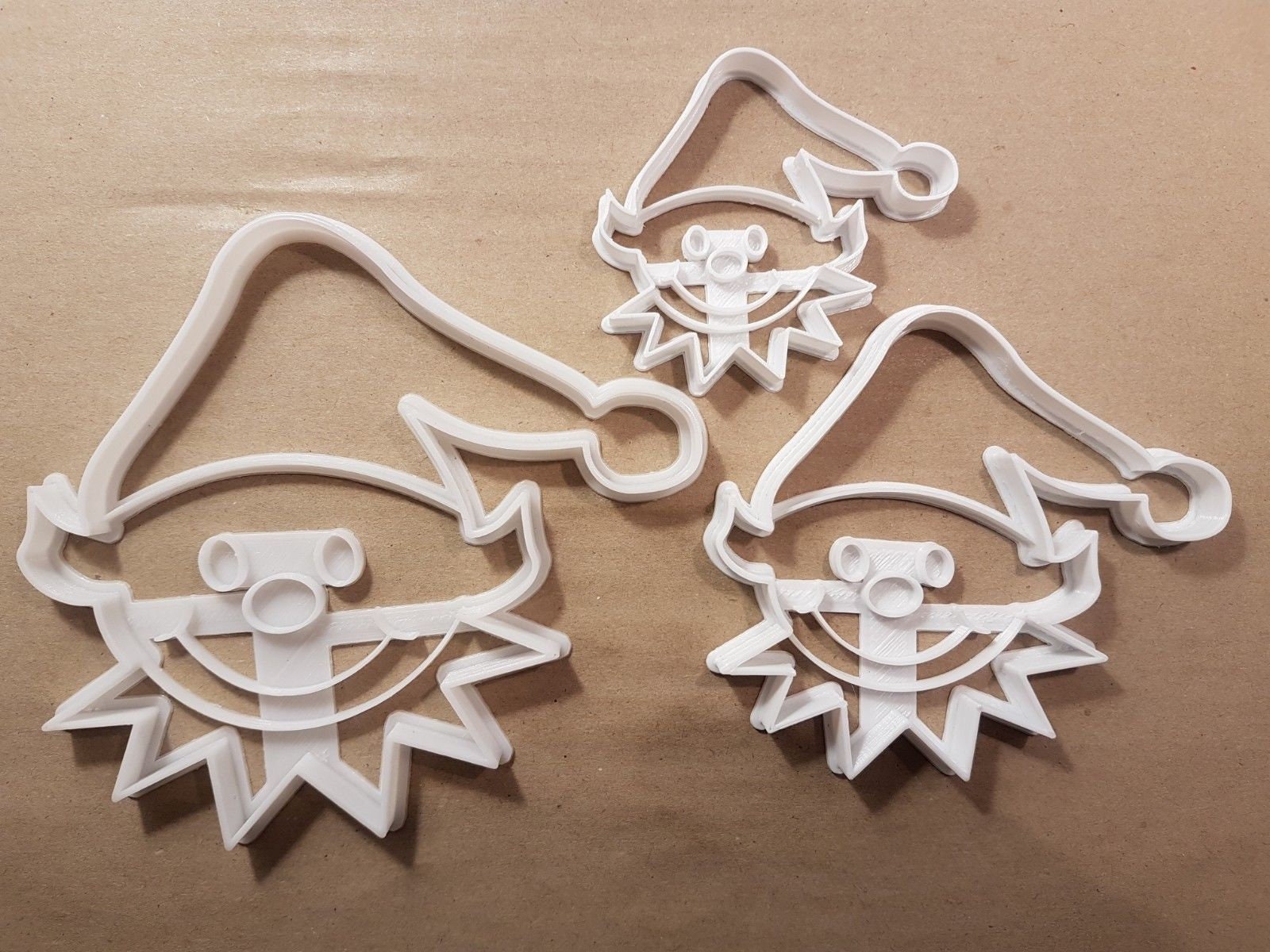 Christmas Elf Helper Toys Shape Cookie Cutter Dough Biscuit Pastry Fondant Stamp