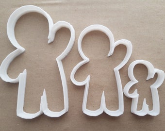 Ginger Bread Man Boy Shape Cookie Cutter Dough Biscuit Pastry Fondant Sharp Stencil Gingerbread Person Xmas Christmas Food
