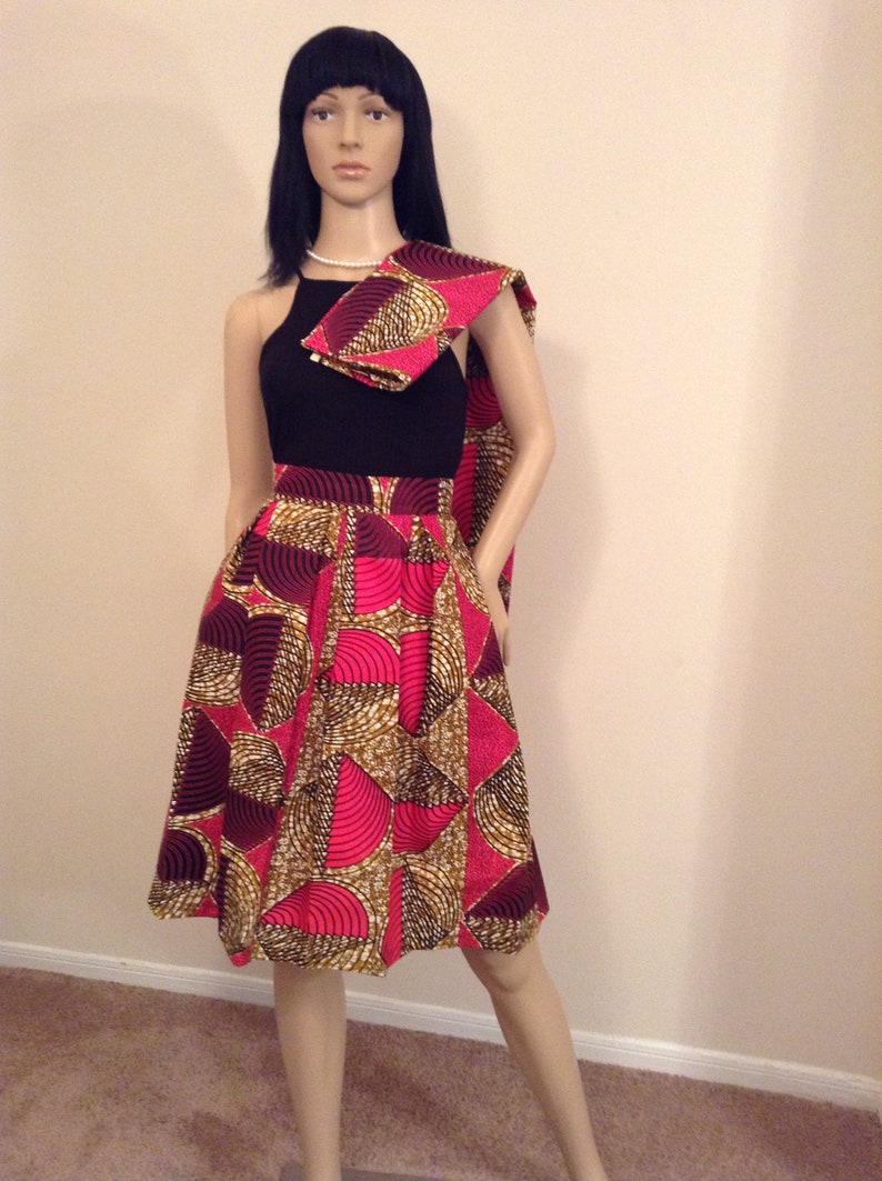 A line skirt,African dress,gele African skirt set,African fabric,girl skirt,dashiki fabric,kente skirt Skirt and head wrap set,women skirt