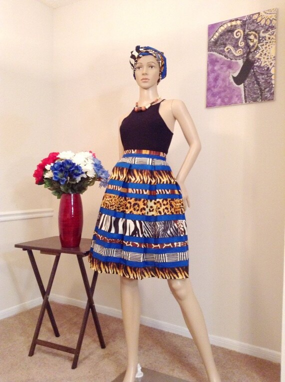 A line skirt,African dress,gele African skirt set,African fabric,girl skirt,dashiki fabric,kente skirt Skirt and head wrap set,women skirt
