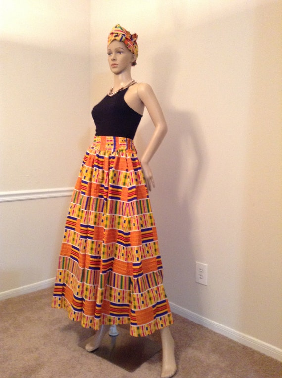 kente maxi skirt