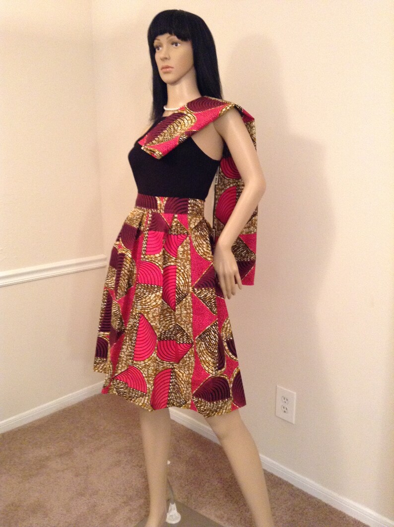 A line skirt,African dress,gele African skirt set,African fabric,girl skirt,dashiki fabric,kente skirt Skirt and head wrap set,women skirt
