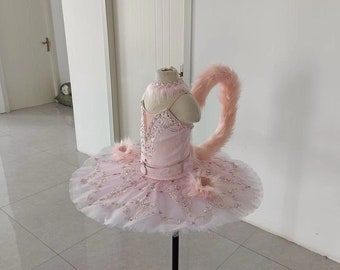 Pk-020 Halloween Professional Ballet Tutu white cat pink