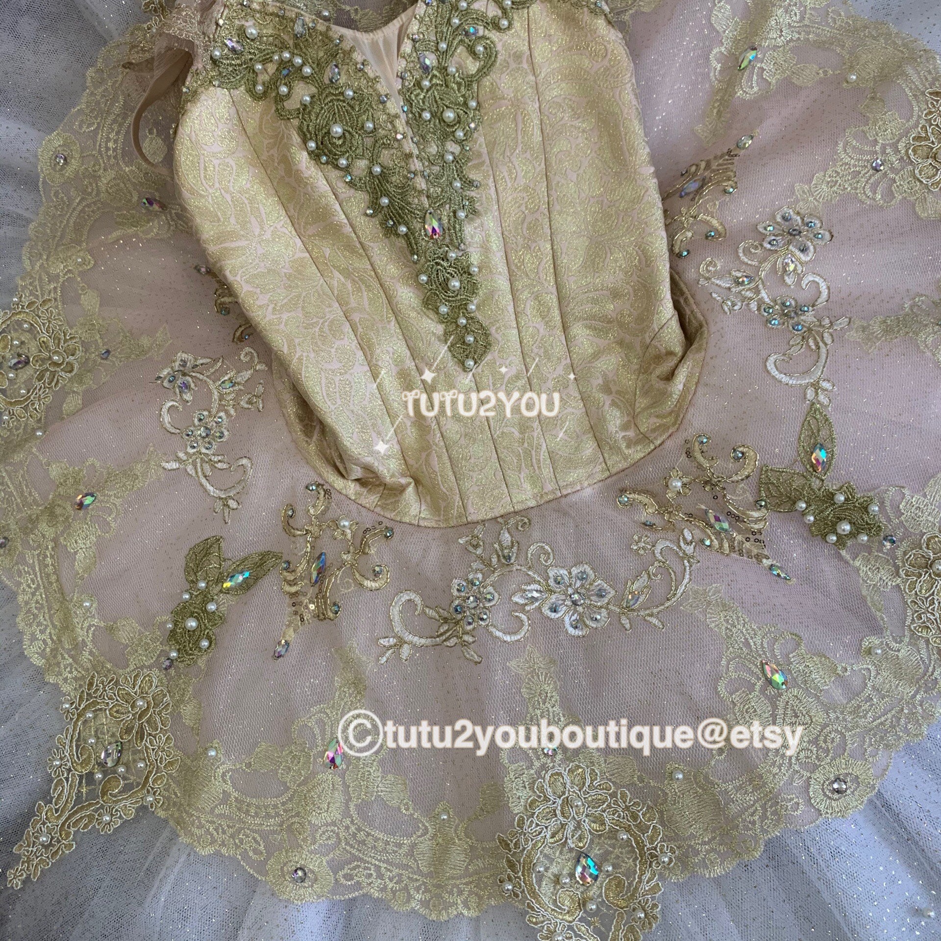 Professional Pink Gold Lace Platter Ballet Tutu - Etsy