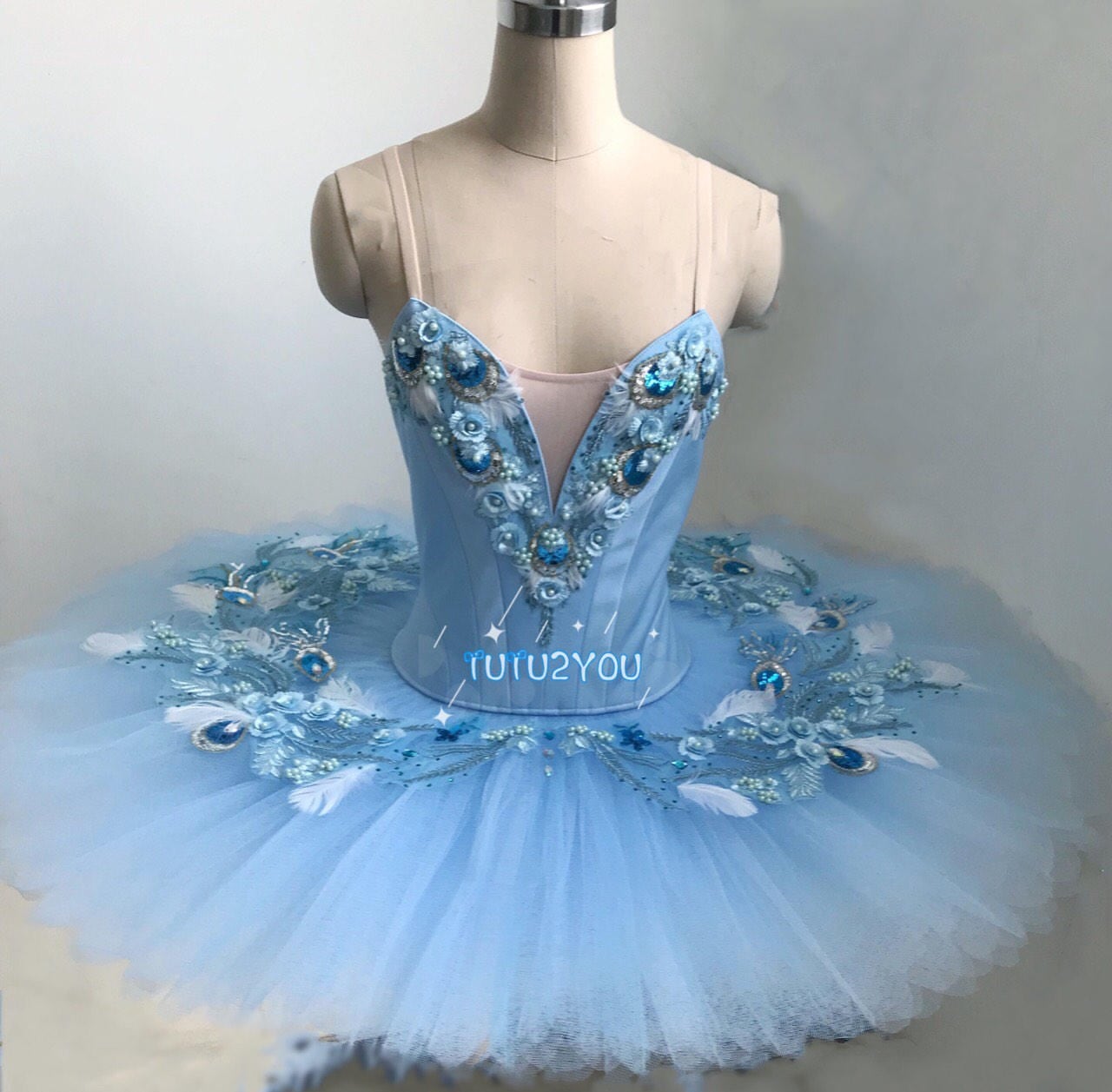blue ballet tutu dress B-013 Professional Blue Platter Ballet Tutu YAGP