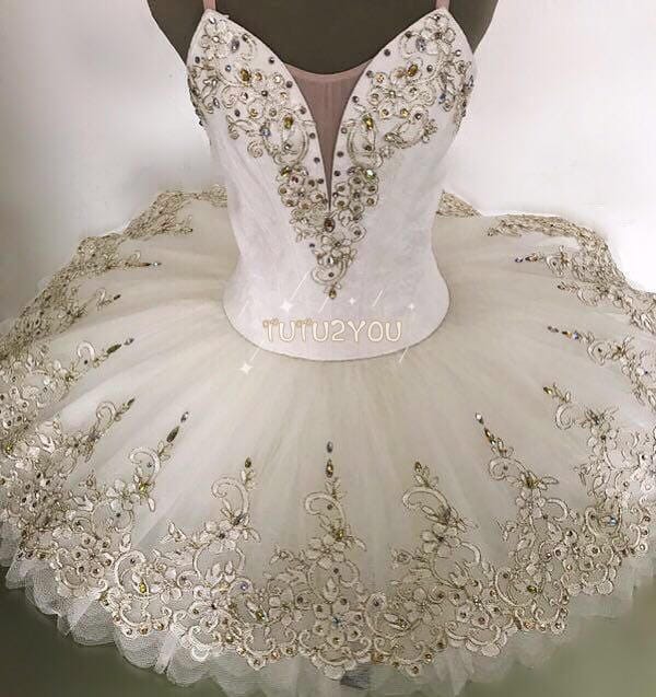 Costume Balletto Vestito Ballerina W-002 Paquita White