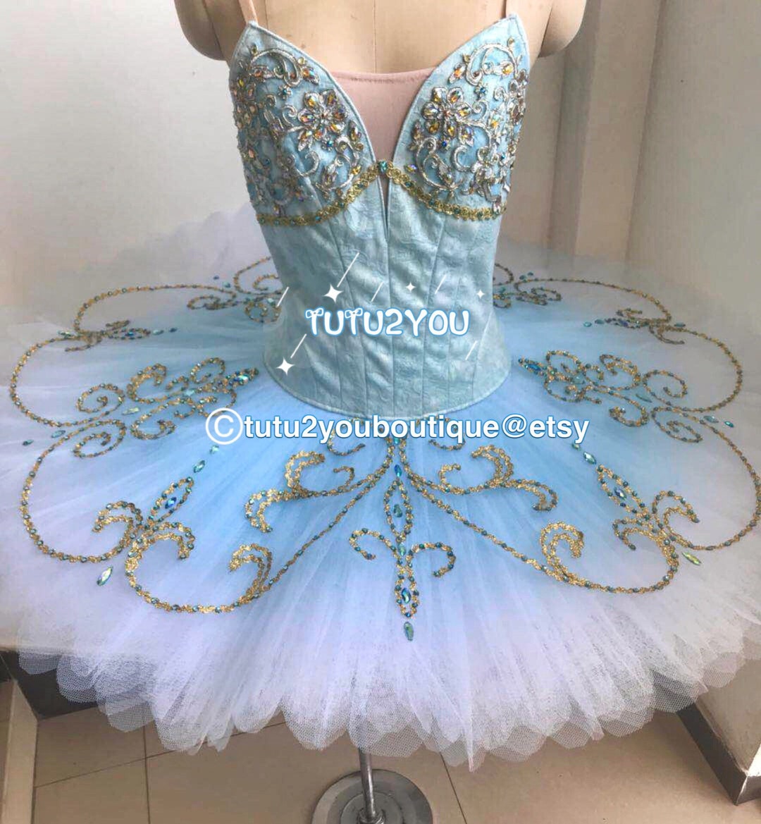 B 020 Professional Blue Platter Ballet Tutu Yagp Etsy