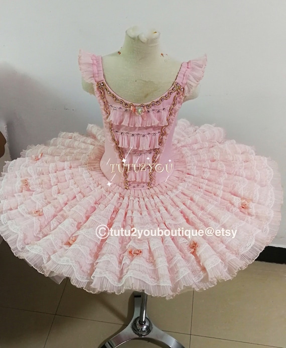 Fairy Doll Professional Pink Gold Lace Platter Ballet Tutu Aurora Fairy  YAGP -  Canada