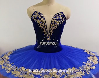 B-018 Professional Blue Platter Ballet Tutu YAGP | Etsy