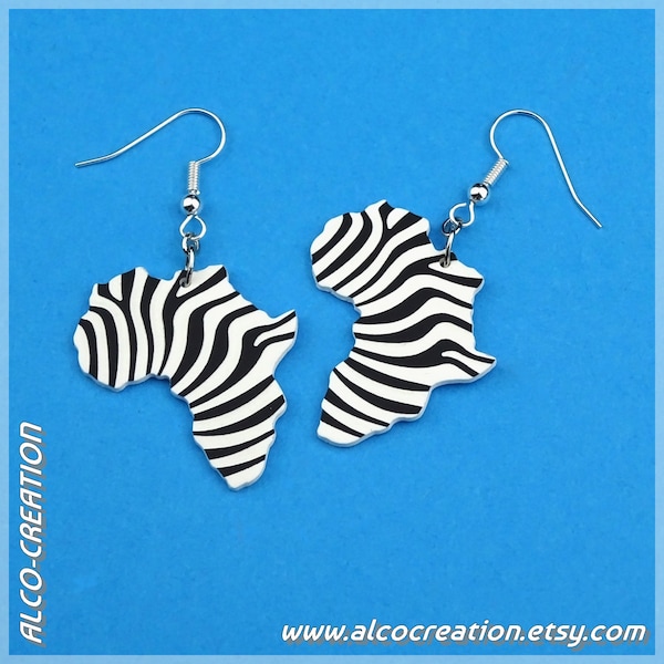 Boucles d'oreilles AFRICA Zebra