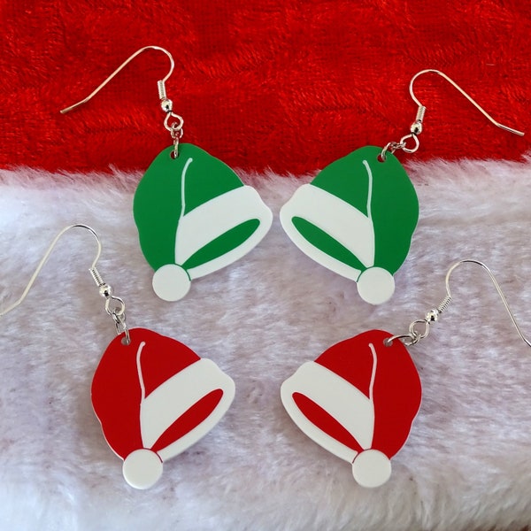 Boucles d'oreilles "Bonnet de Noël"