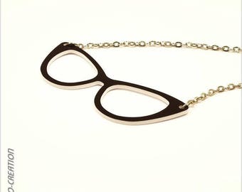 Halskette "Schmetterling" Brille (großes Modell)