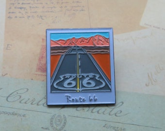 Route 66 Enamel Pin | USA Inspired | American Road Trip |  Gift | Lapel Pin, Badge |Picture Frame  Gift