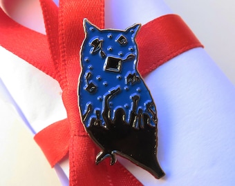 Graduation Owl Enamel Pin - Brooch| Gift | Lapel Pin, Badge |  Gift
